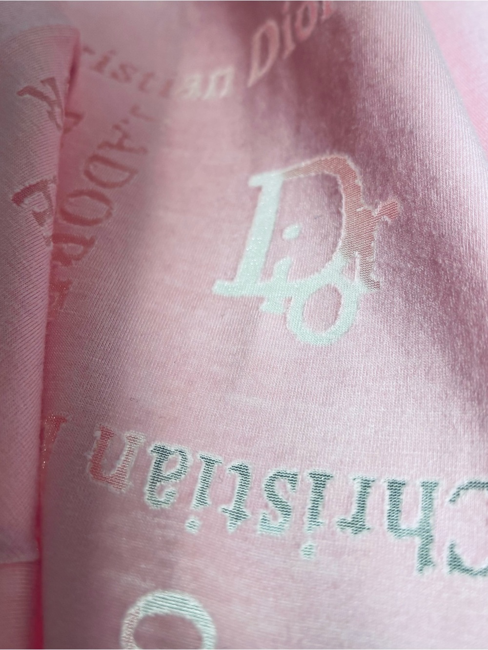 Christian Dior Pink Logo Silhouette Vintage Tee Sz EU42 US S-M - Picture 15 of 16